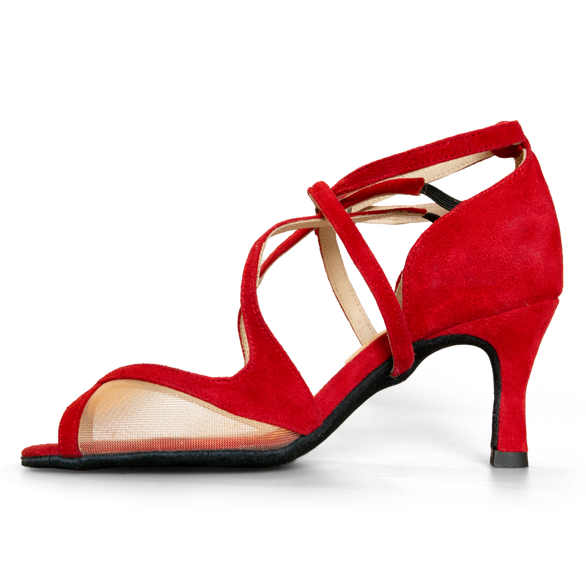 Merlet Sabri 1404 233 Cerise Rote Tanzsandale Mit Kreuzriemchen 02