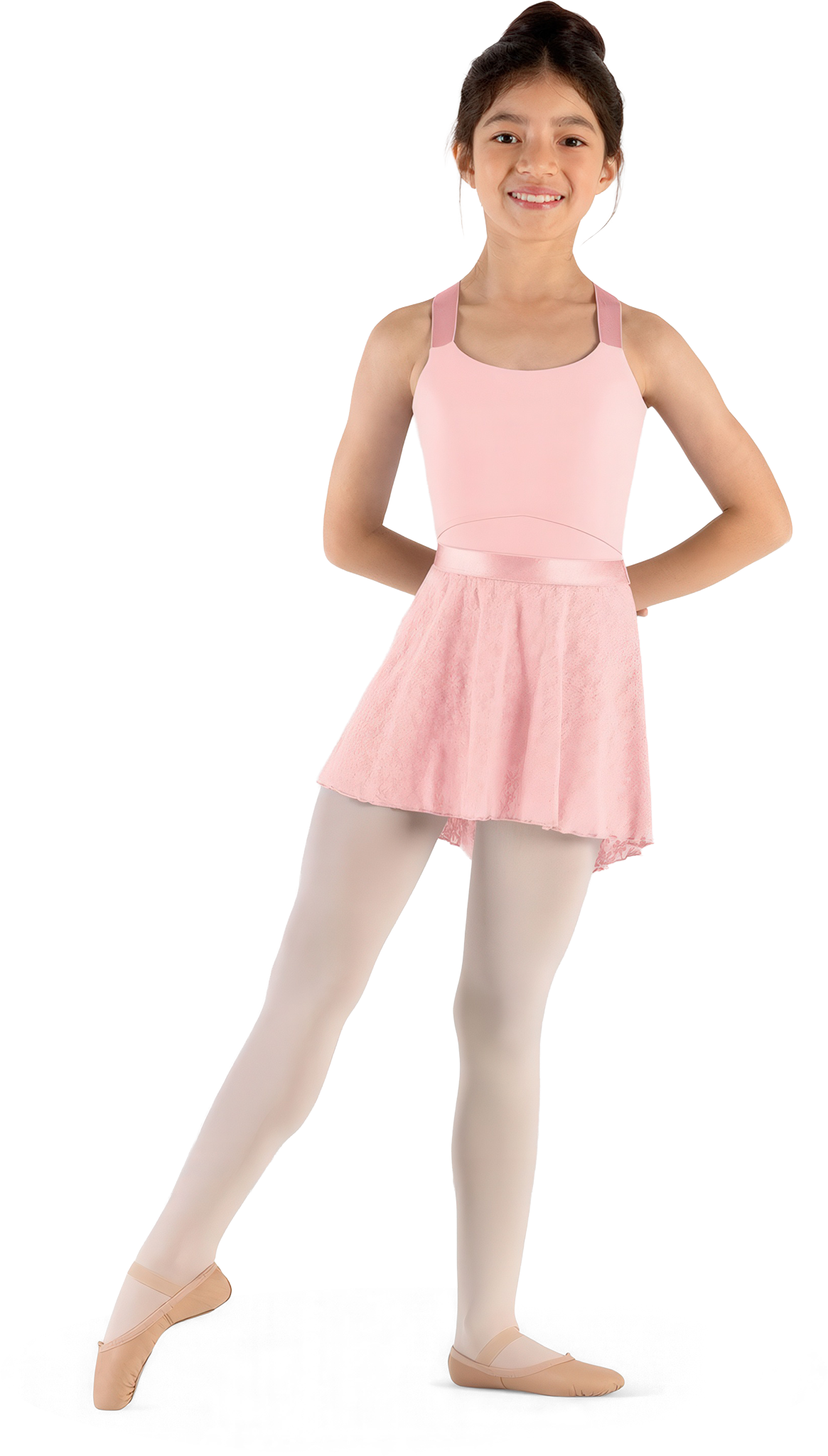 Mirella Girls Majesty Lace Skirt Ms902c Pink Maedchen Ballettrock Aus Spitze Rosa 01