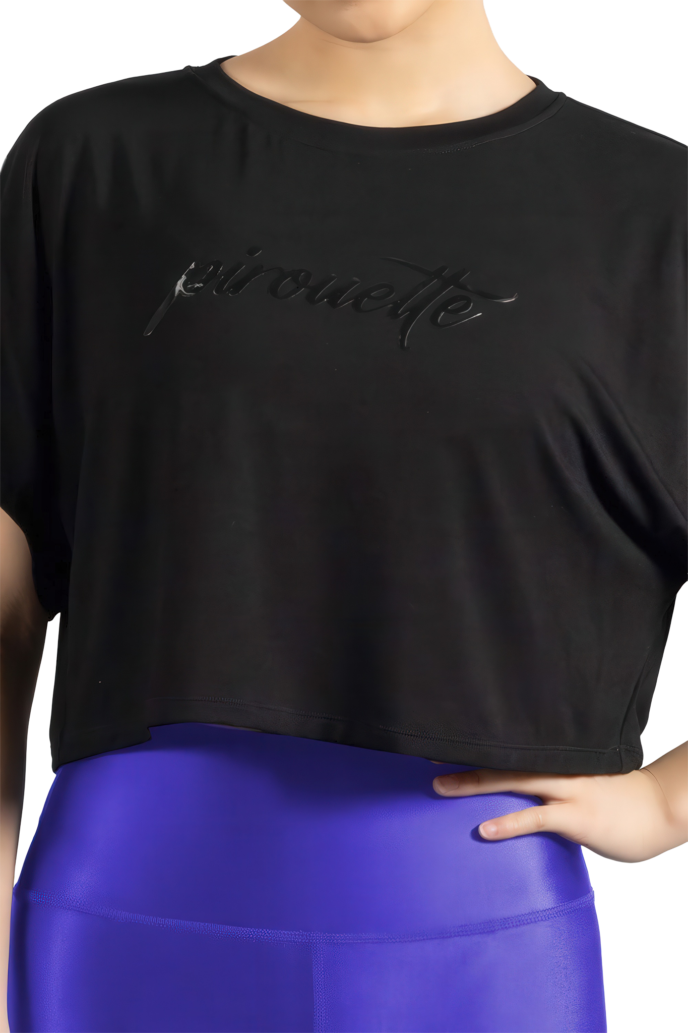 Mirella Glow Pirouette M5107l Weites Crop Tanztop Mit Glanzdruck 01