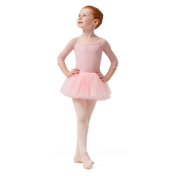 Mirella M120c Candy Pink Rosa Tutu Fuer Maedchen Mesh Aermel 01