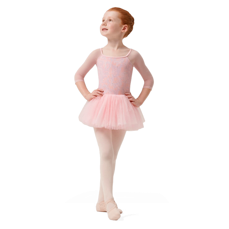 Mirella M120c Candy Pink Rosa Tutu Fuer Maedchen Mesh Aermel 01