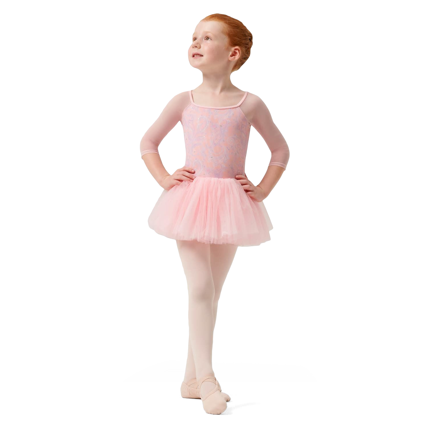 Mirella M120c Candy Pink Rosa Tutu Fuer Maedchen Mesh Aermel 01
