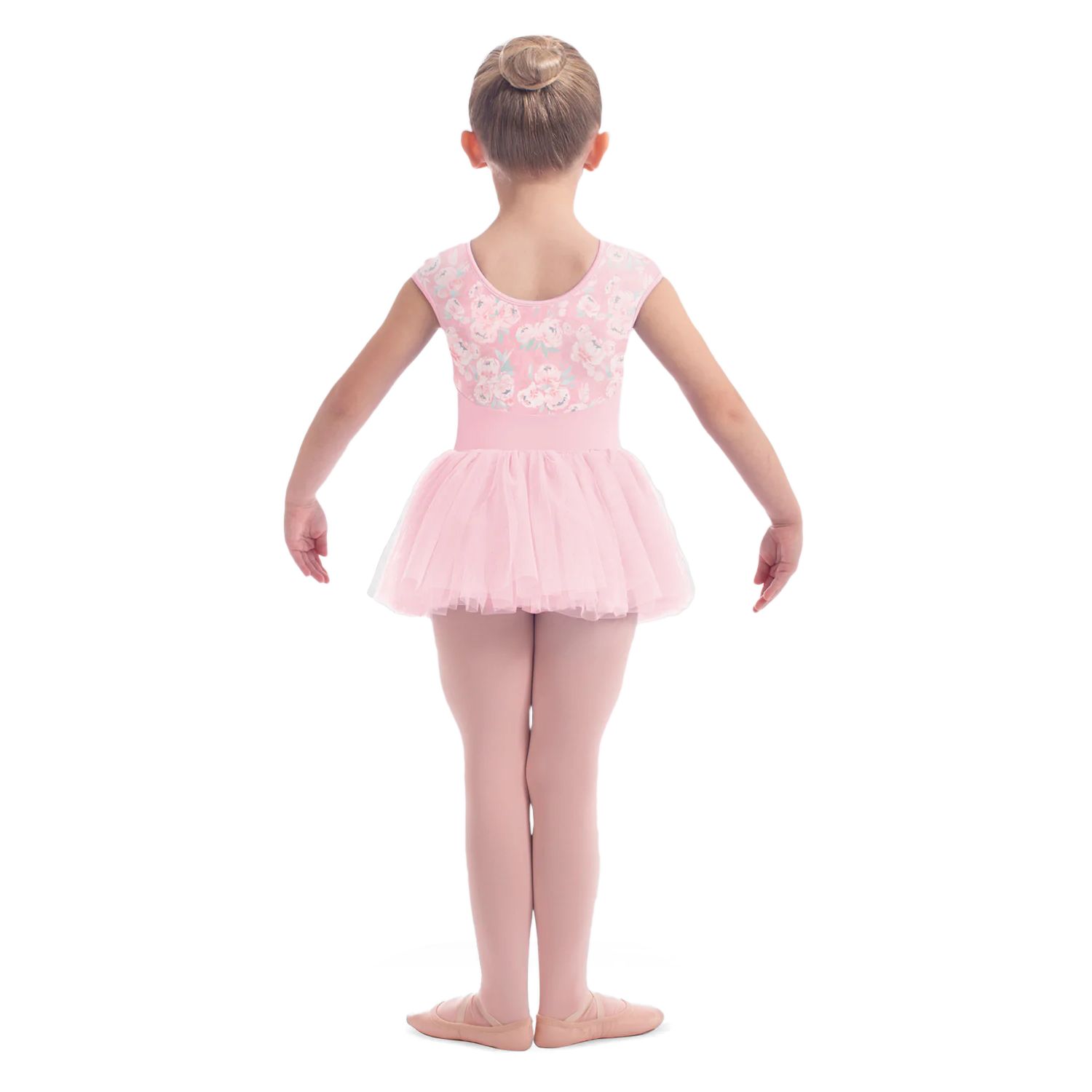 Mirella M1541c Pink Ballett Tutu Fuer Kinder Blumenmuster 01