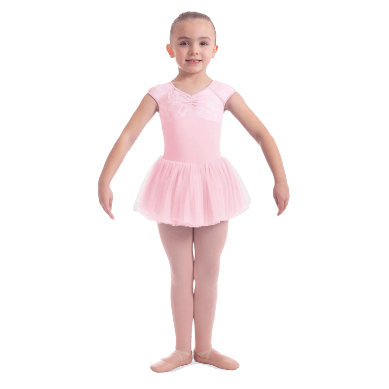 Mirella M1541c Pink Ballett Tutu Fuer Kinder Blumenmuster 02