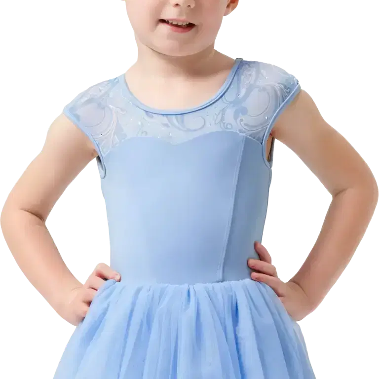 Mirella M1557c Blue Maedchen Tutu Mit Paisleymuster Hellblau 01