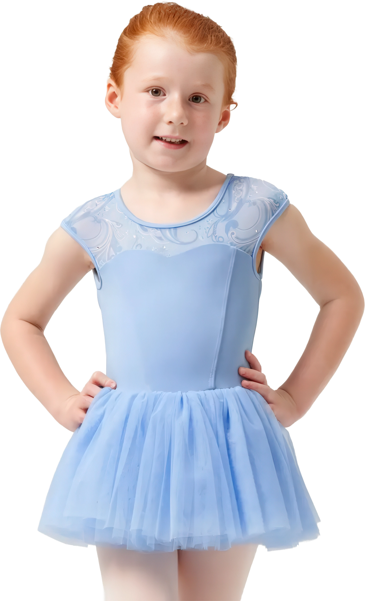 Mirella M1557c Blue Maedchen Tutu Mit Paisleymuster Hellblau 01