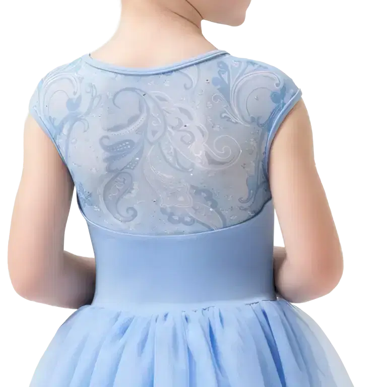 Mirella M1557c Blue Maedchen Tutu Mit Paisleymuster Hellblau 02