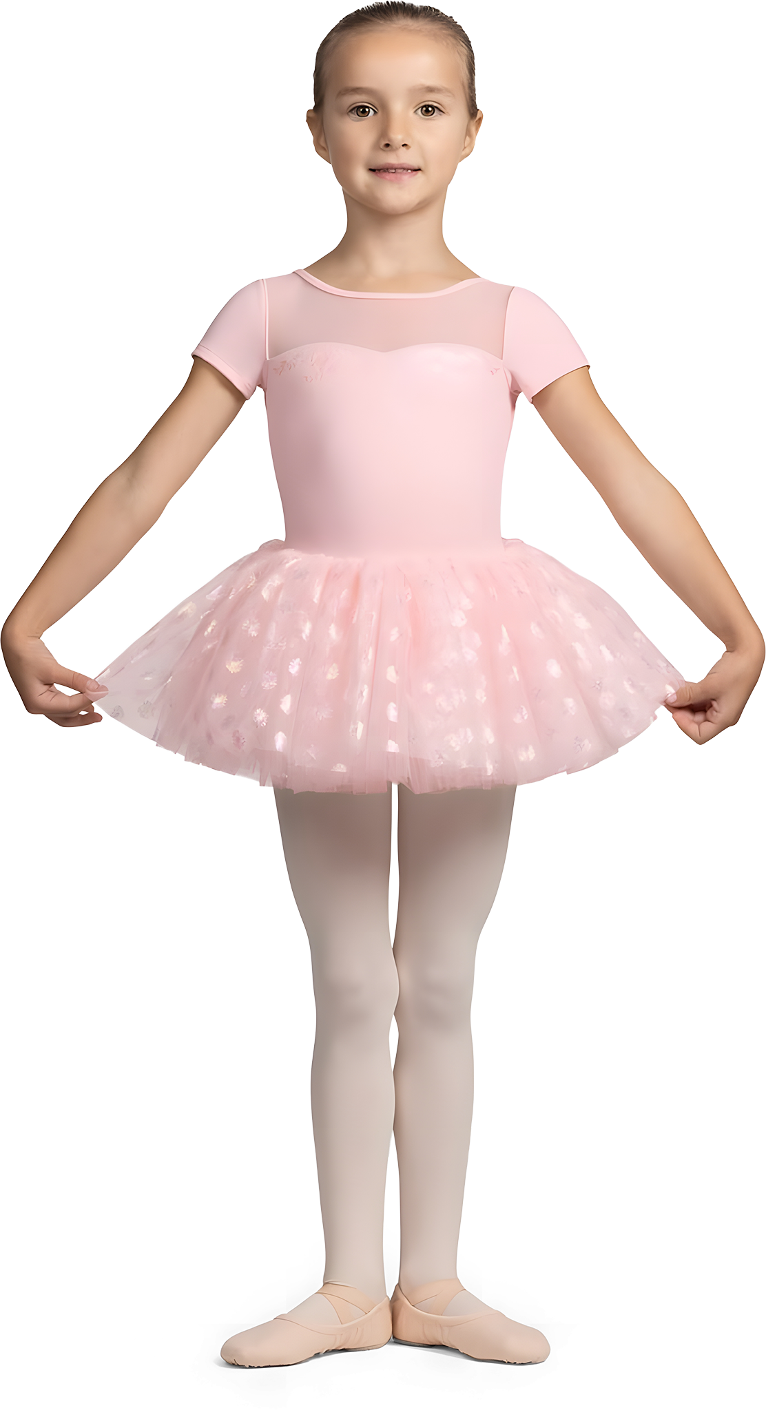 Mirella M1561c Pink Rosa Tutu Fuer Maedchen Schimmernder Tuellrock 01