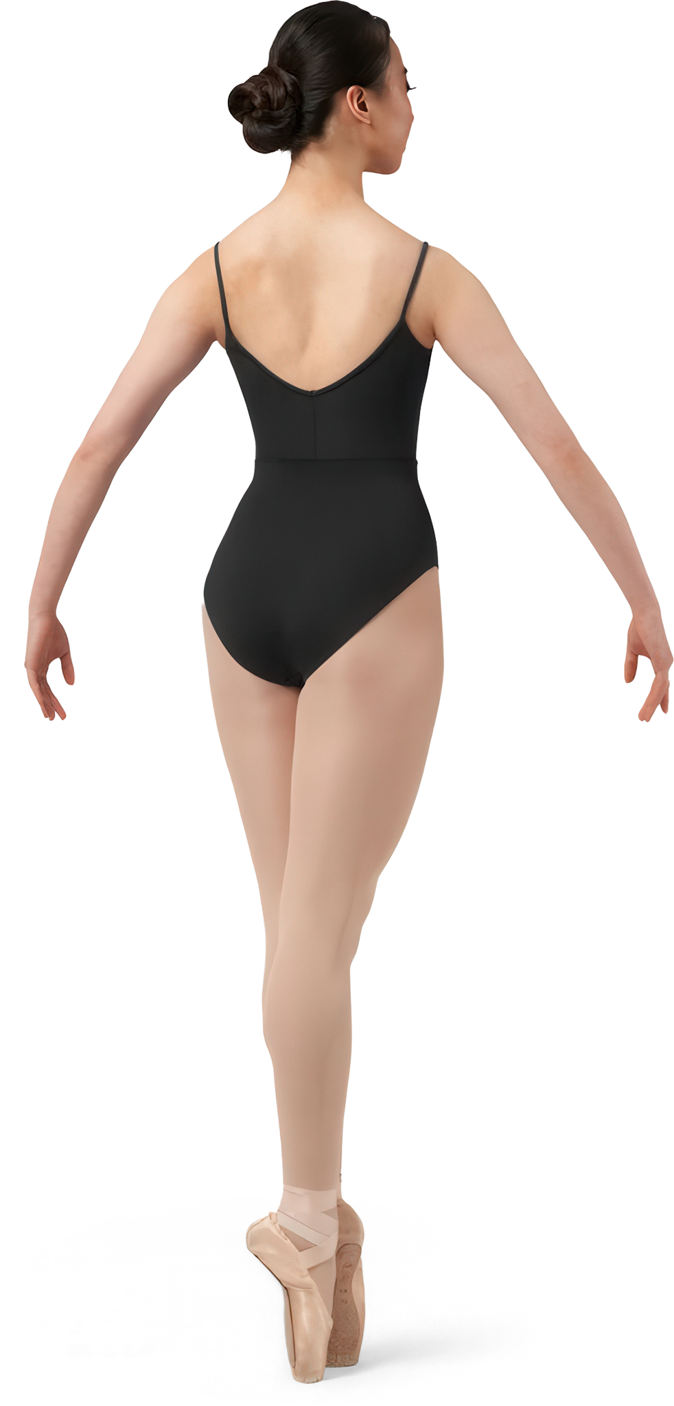 Mirella M4043lm Black Schwarzes Tanz Trikot Geripptes Traeger Oberteil 02