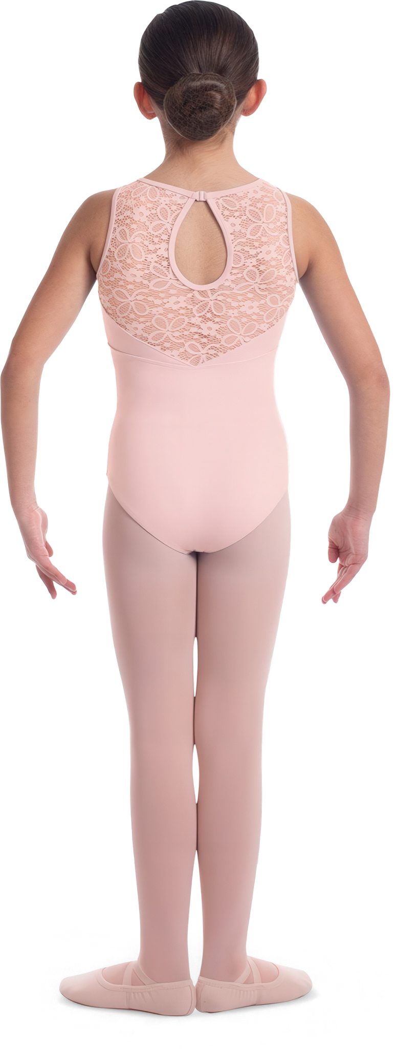 Mirella M476c Pink Rosa Maedchen Ballettanzug Mit Spitze 02