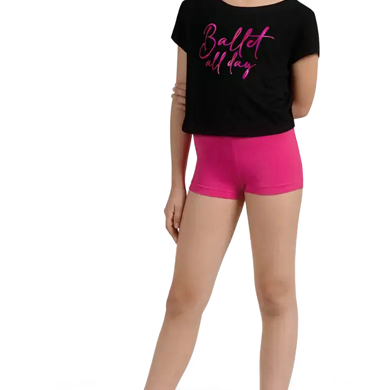 Mirella M745c Black Kinder Ballett T Shirt Mit Druck Schwarz 02 Copy