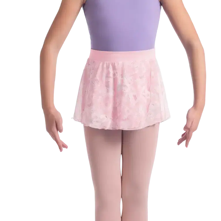 Mirella Ms147c Pink Rosa Ballett Kinderrock Mit Blumendruck 01