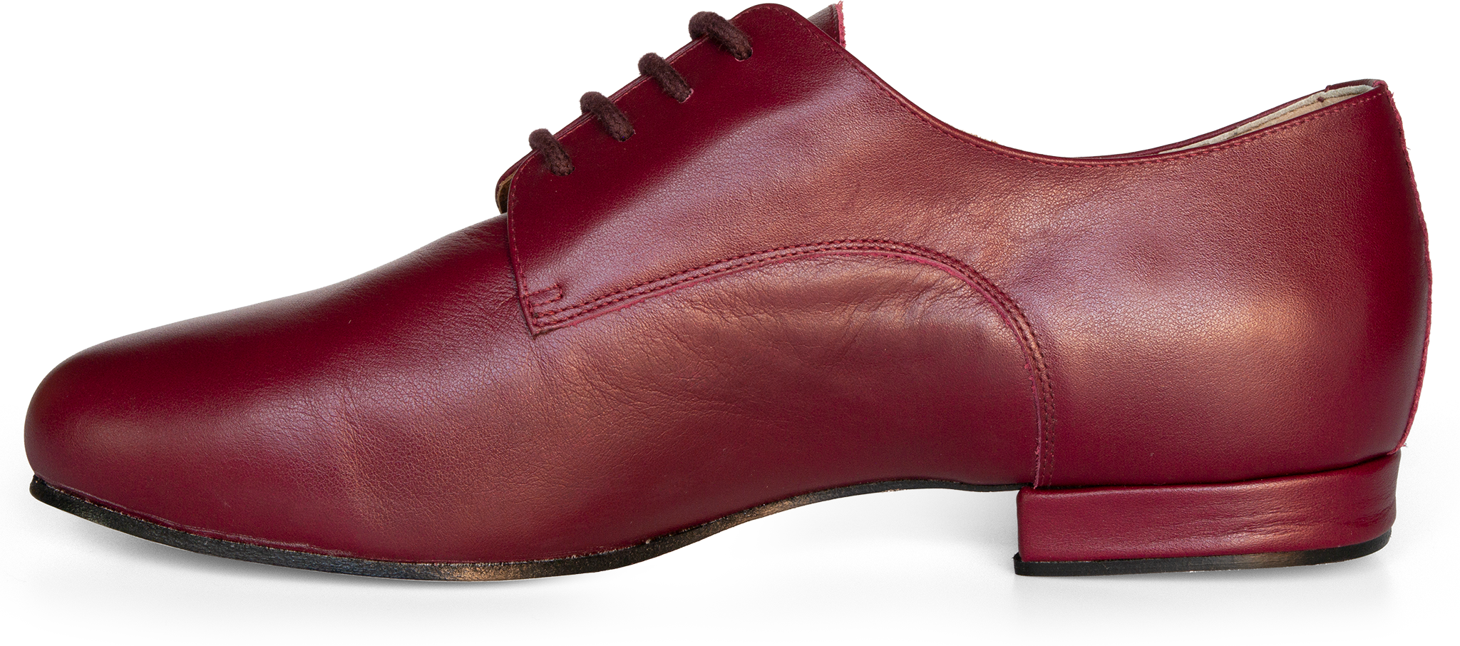 Monsieur Pivot Derby Wine Red Leather Tanzschuh Fuer Herren Weinrot Mit Glattledersohle 11027 02