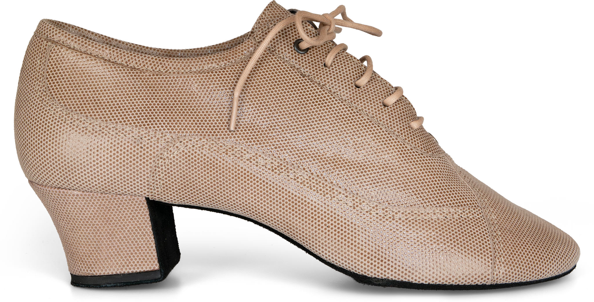 Portdance Pd 705 Soft Grey Suede Trainerschuh Mit Cuban Heel Grau Braun 114793 01