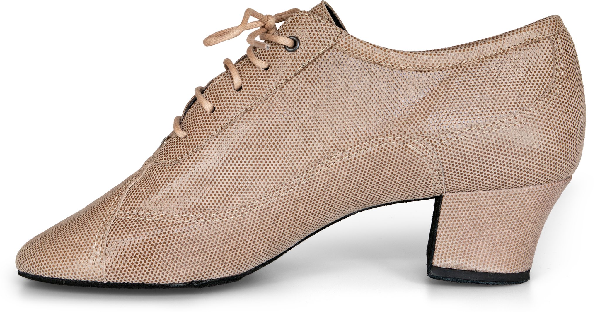 Portdance Pd 705 Soft Grey Suede Trainerschuh Mit Cuban Heel Grau Braun 114793 02