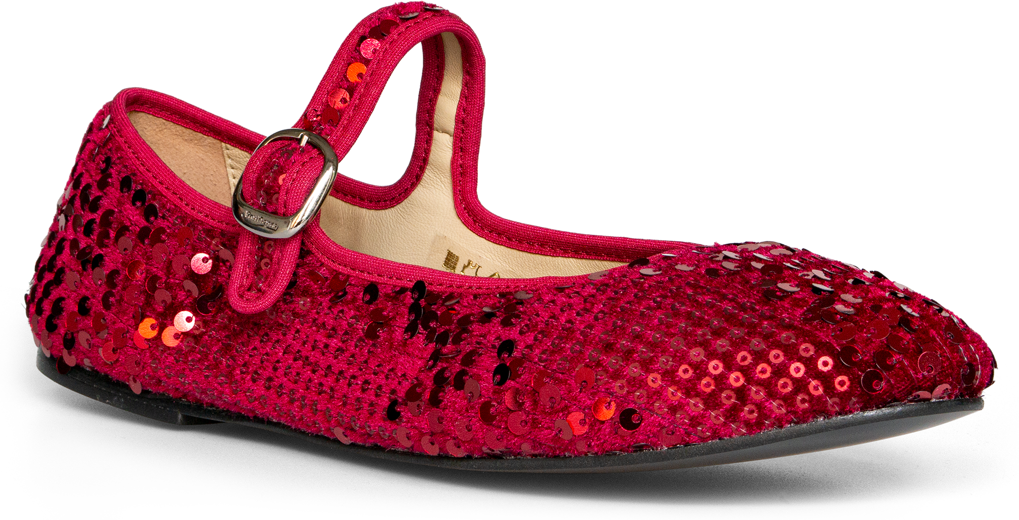 Portdance Pd Ballerina 02 Bordeaux Sequins Flache Tanzschuhe Mit Pailletten Rot 118297 03