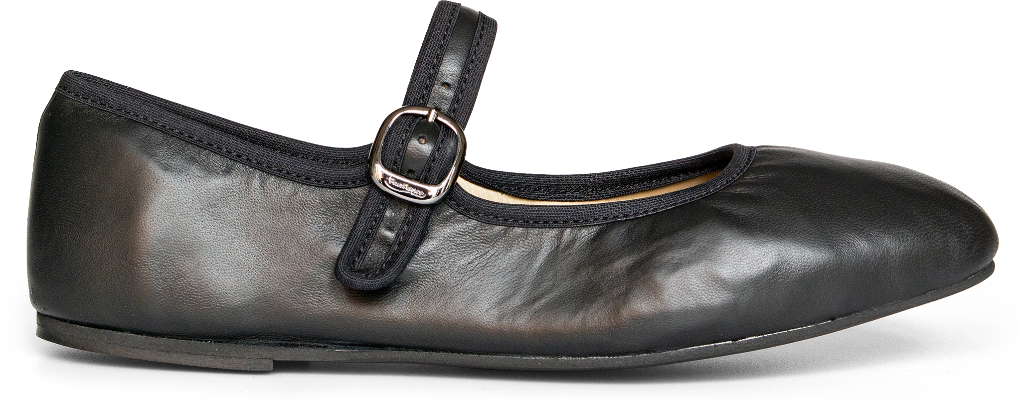 Portdance Pd Ballerina Black Leather Strassentaugliche Mary Janes Tanzschuhe Schwarz 114817 01