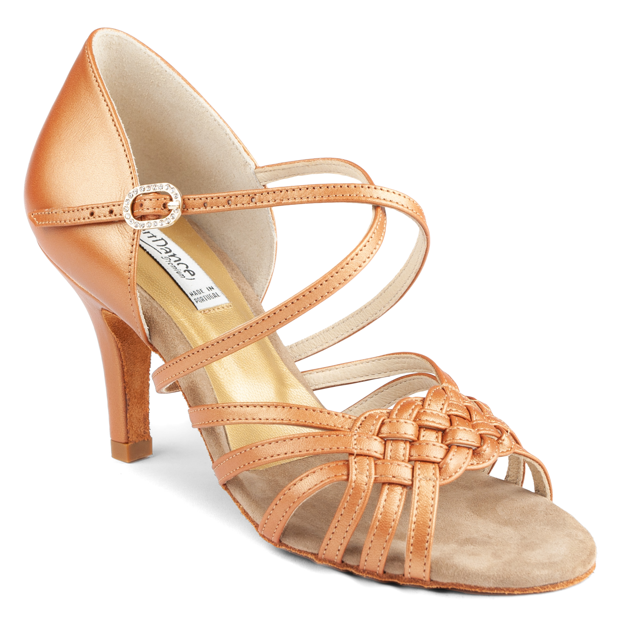 Portdance Pd Pro 001 Dark Tan Leather Tanzsandale Geflochtenes Leder Braun 02