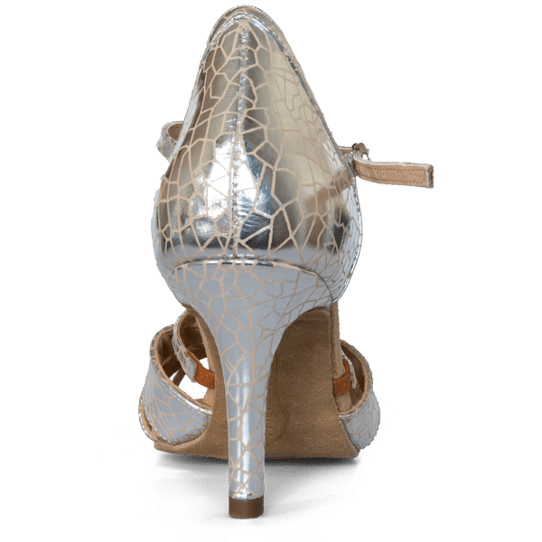 Portdance Pd Pro 002 Silver Craquele Leather Silberne Tanzsandale Mit Hohem Absatz 04