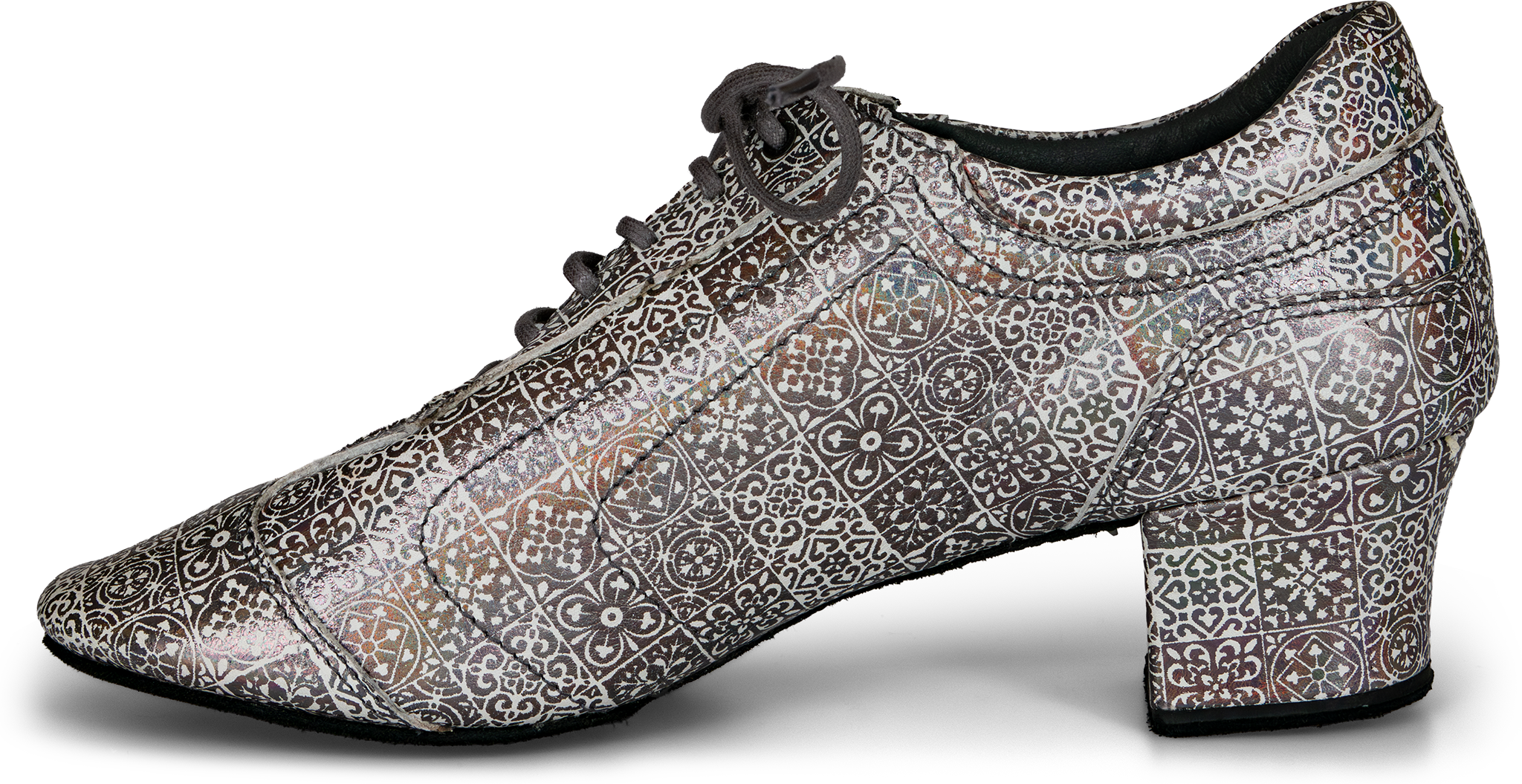 Portdance Pd Saudade Silver Leather Mosaic Grauer Trainerschuh Mit Ornamentalem Druck 114856 01 1