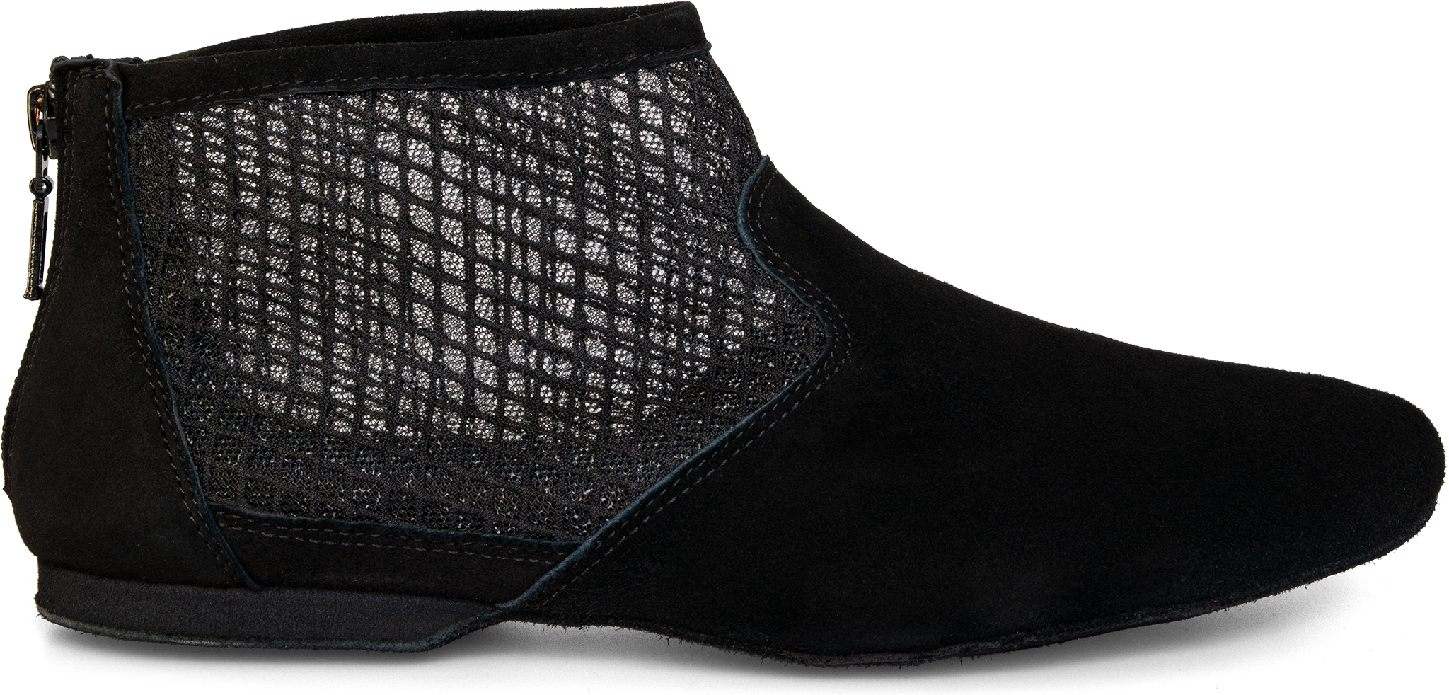 Portdance Pd Swing 001 Black Nubuck Tanz Stiefelette Mit Mesh Einsatz Schwarz 114872 01