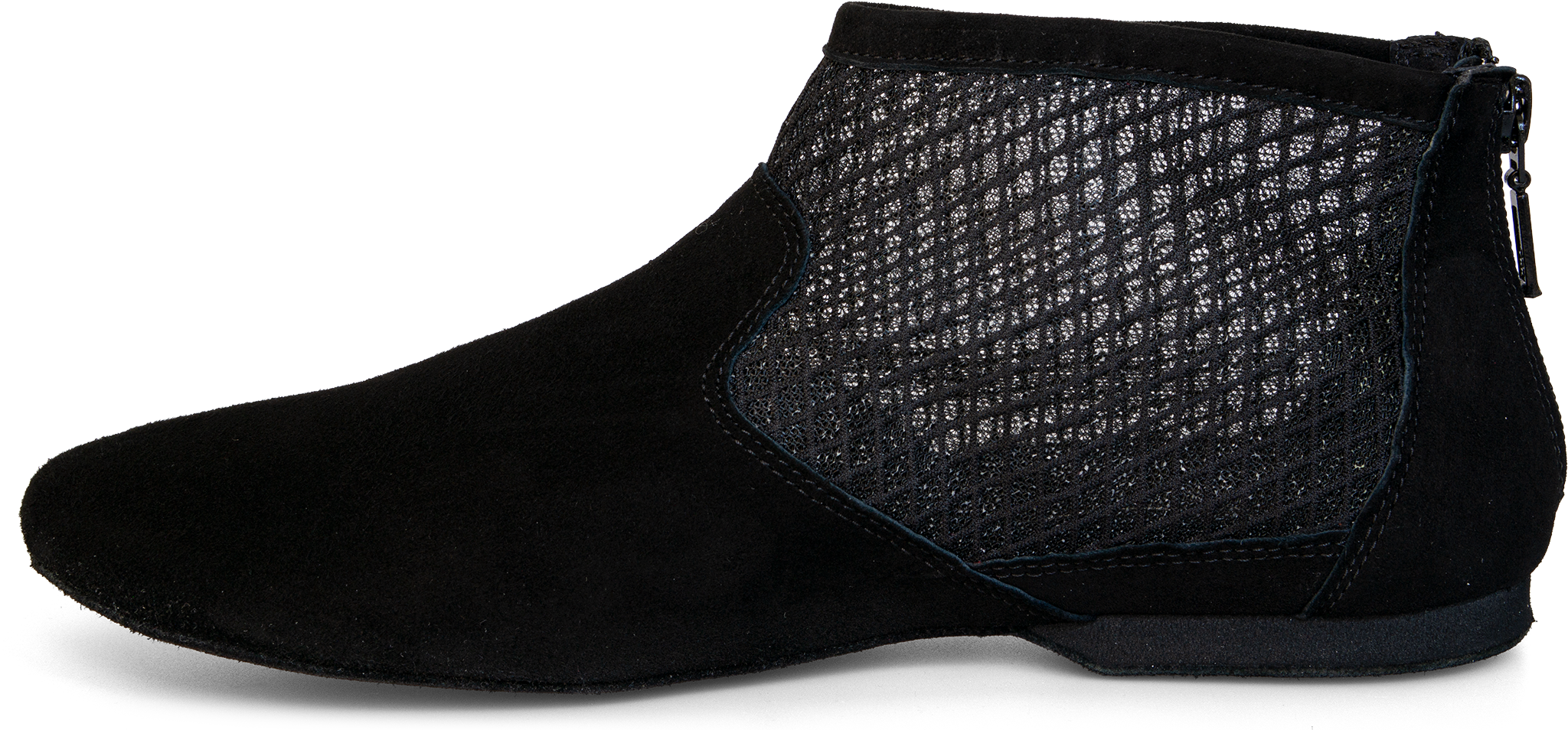 Portdance Pd Swing 001 Black Nubuck Tanz Stiefelette Mit Mesh Einsatz Schwarz 114872 02