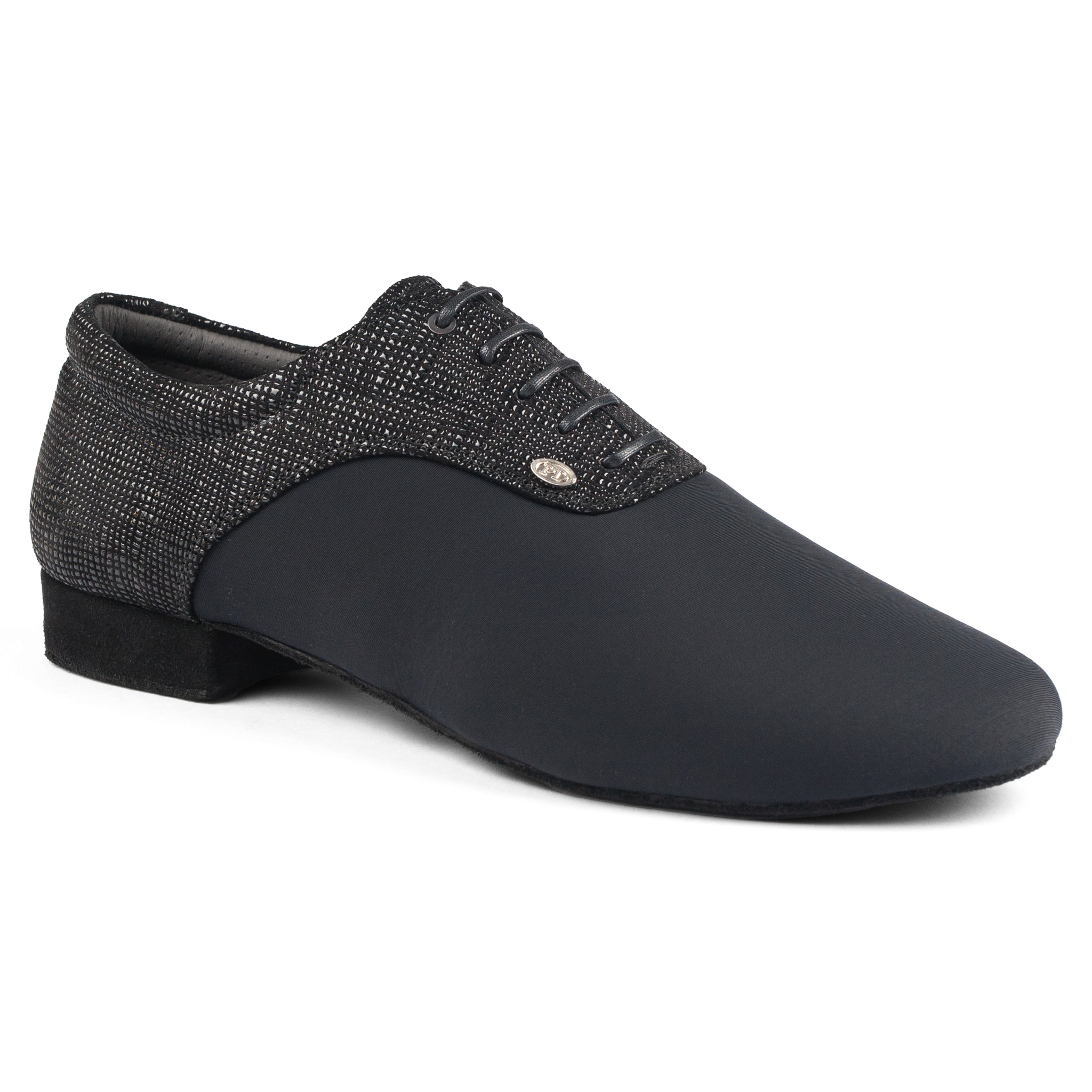 Portdance Pd030 Pro Black Neoprene Leather Maenner Tanzschuh Material Mix 02
