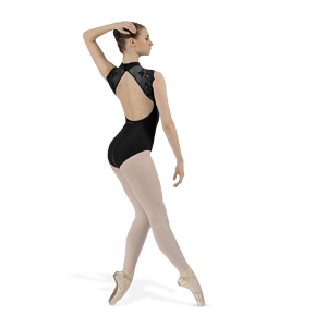 Ballet Rosa Berenice Noir Schwarzer Stehkragen Body Mit Spitze 02