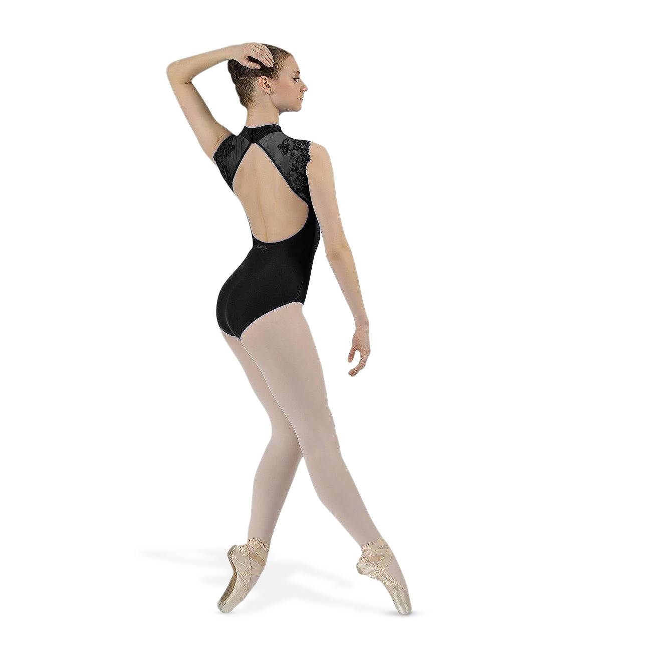 Ballet Rosa Berenice Noir Schwarzer Stehkragen Body Mit Spitze 02