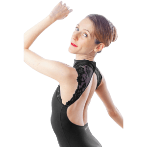 Ballet Rosa Berenice Noir Schwarzer Stehkragen Body Mit Spitze 03