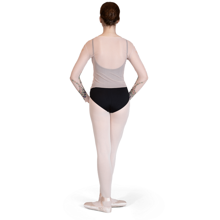 Ballet Rosa Brook Poudre Netz Shirt Brokat Druck Puder 02