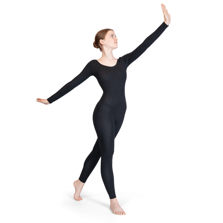 Ballet Rosa Clea Noir Ganzanzug Damen Langarm Schwarz 01