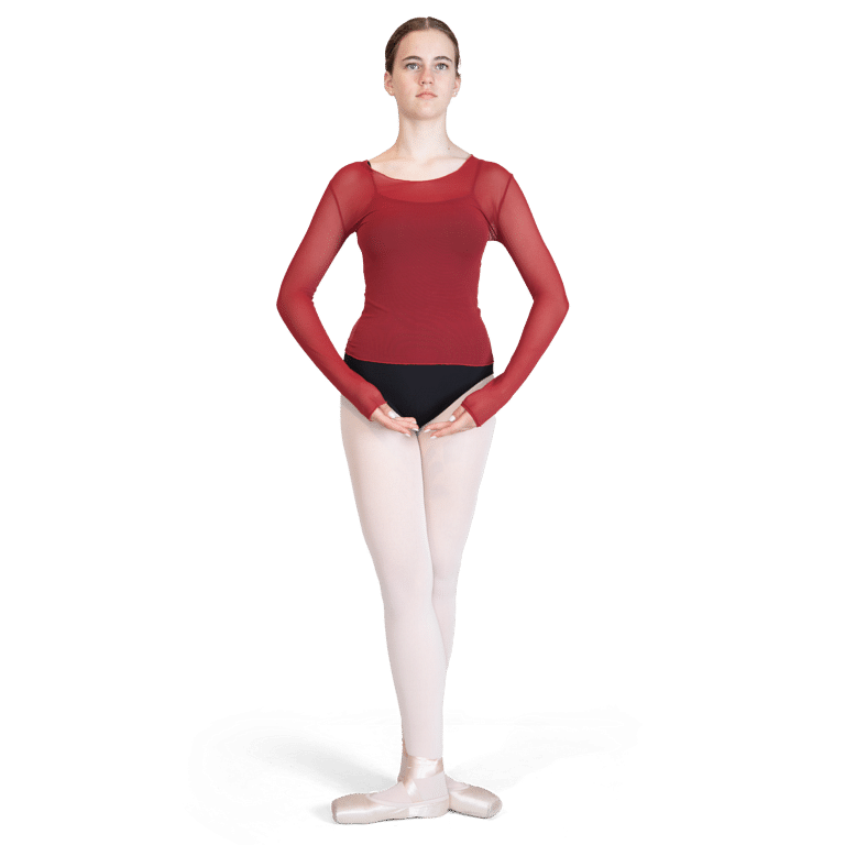 Ballet Rosa Jade Bordeaux Transparentes Top Weinrot 01