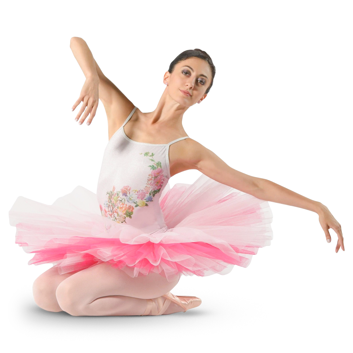 Ballet Rosa Marlise Rose Rosa Ballettbody Blumenmuster 02