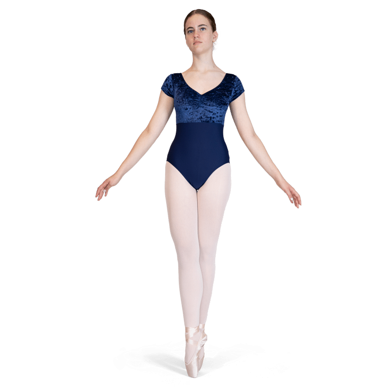 Ballet Rosa Venice Marine Samt Body Kurzarm Blau 02