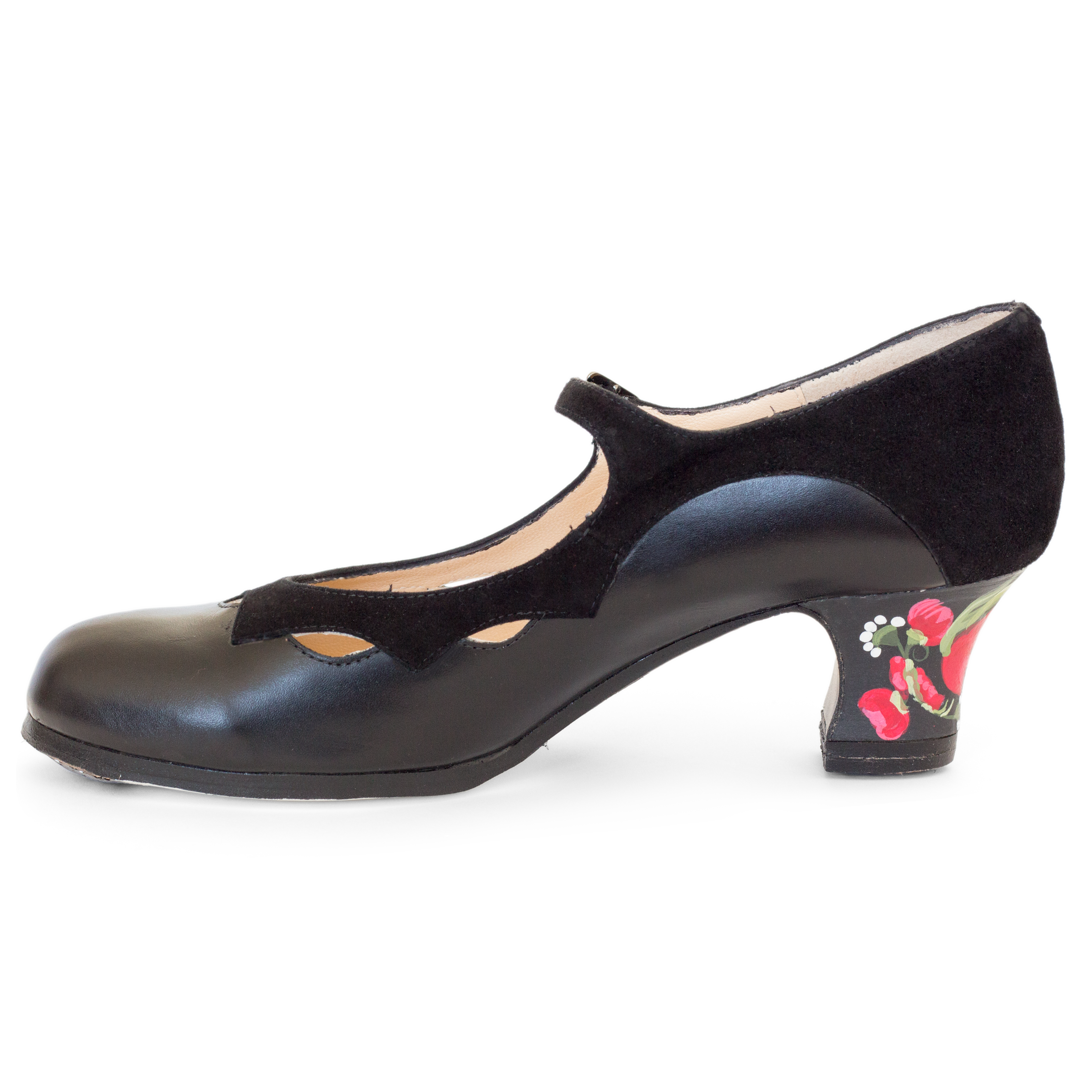 Begona Cervera M31 Flamencoschuhe Handbemalt Schwarz 03