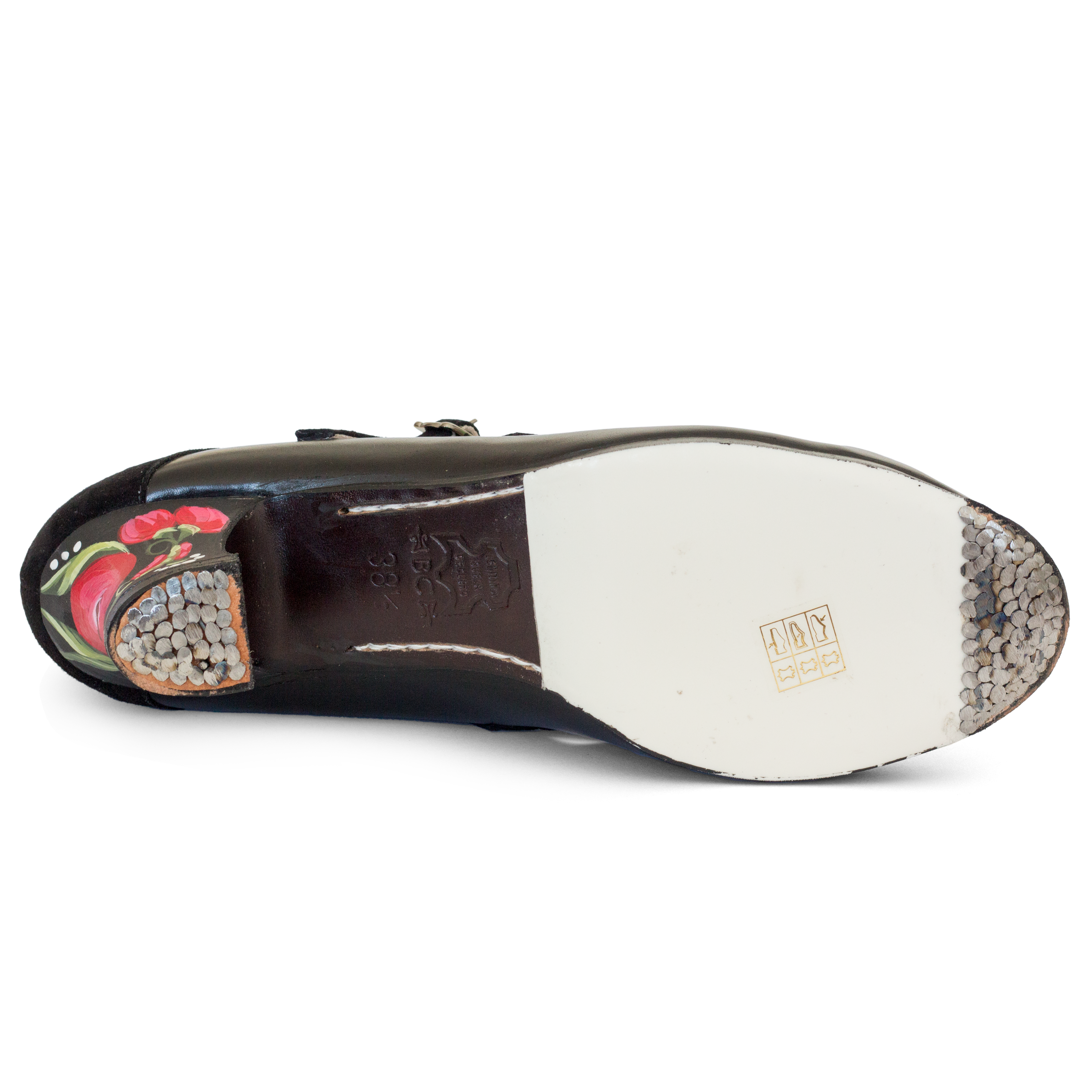 Begona Cervera M31 Flamencoschuhe Handbemalt Schwarz 06