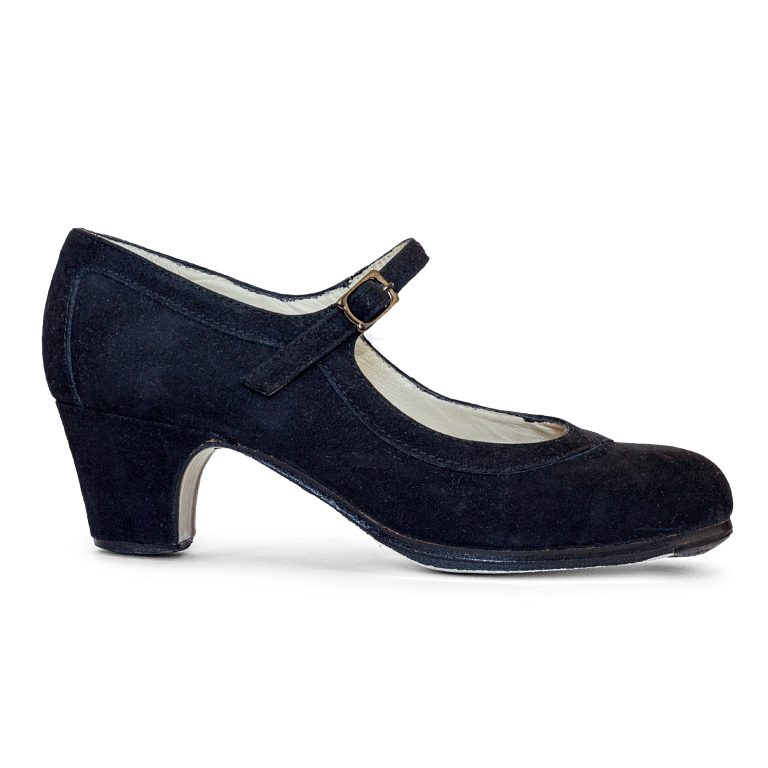 Begona Cervera Salon Correa M01 Wildleder Flamenco Schuhe Schwarz 02