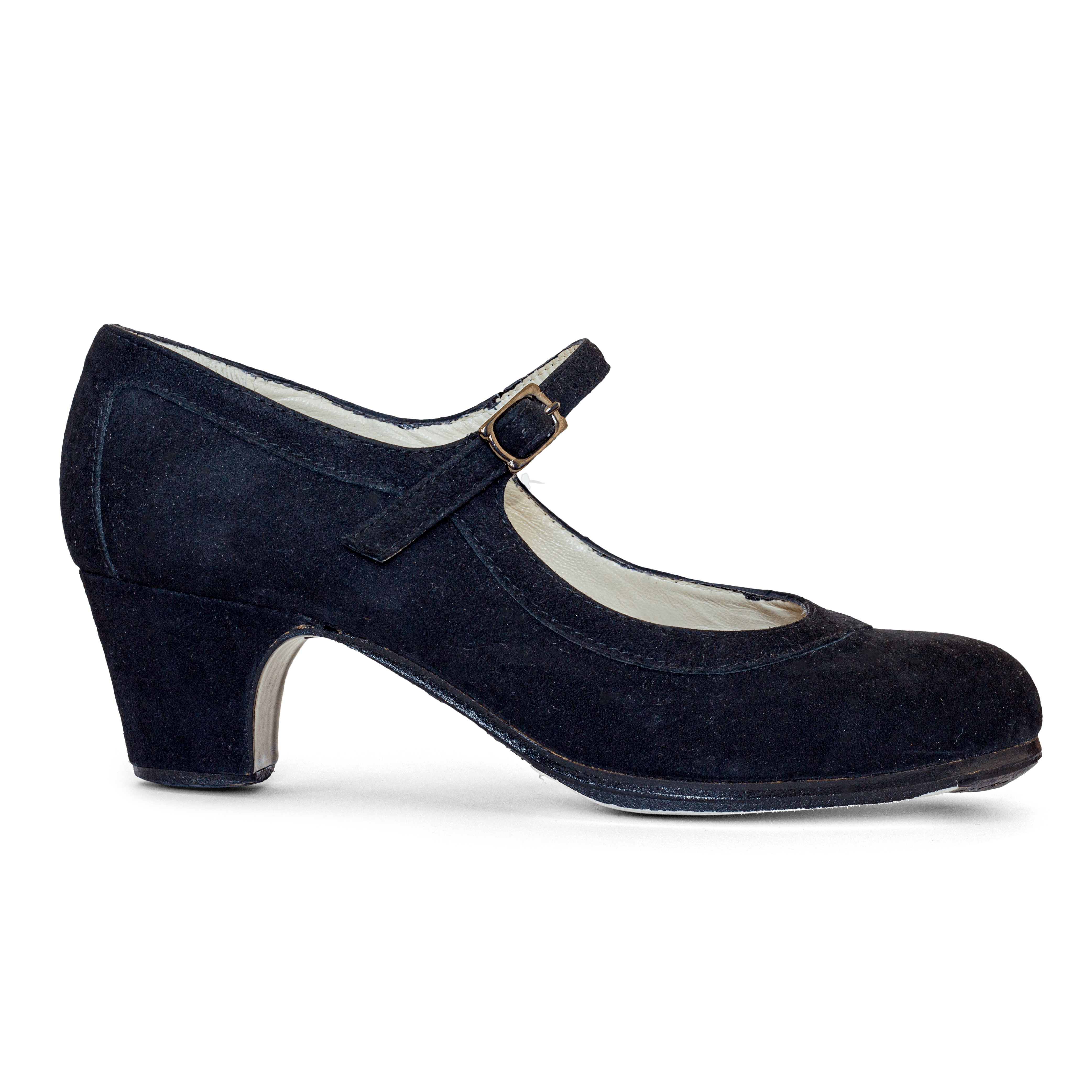 Begona Cervera Salon Correa M01 Wildleder Flamenco Schuhe Schwarz 02