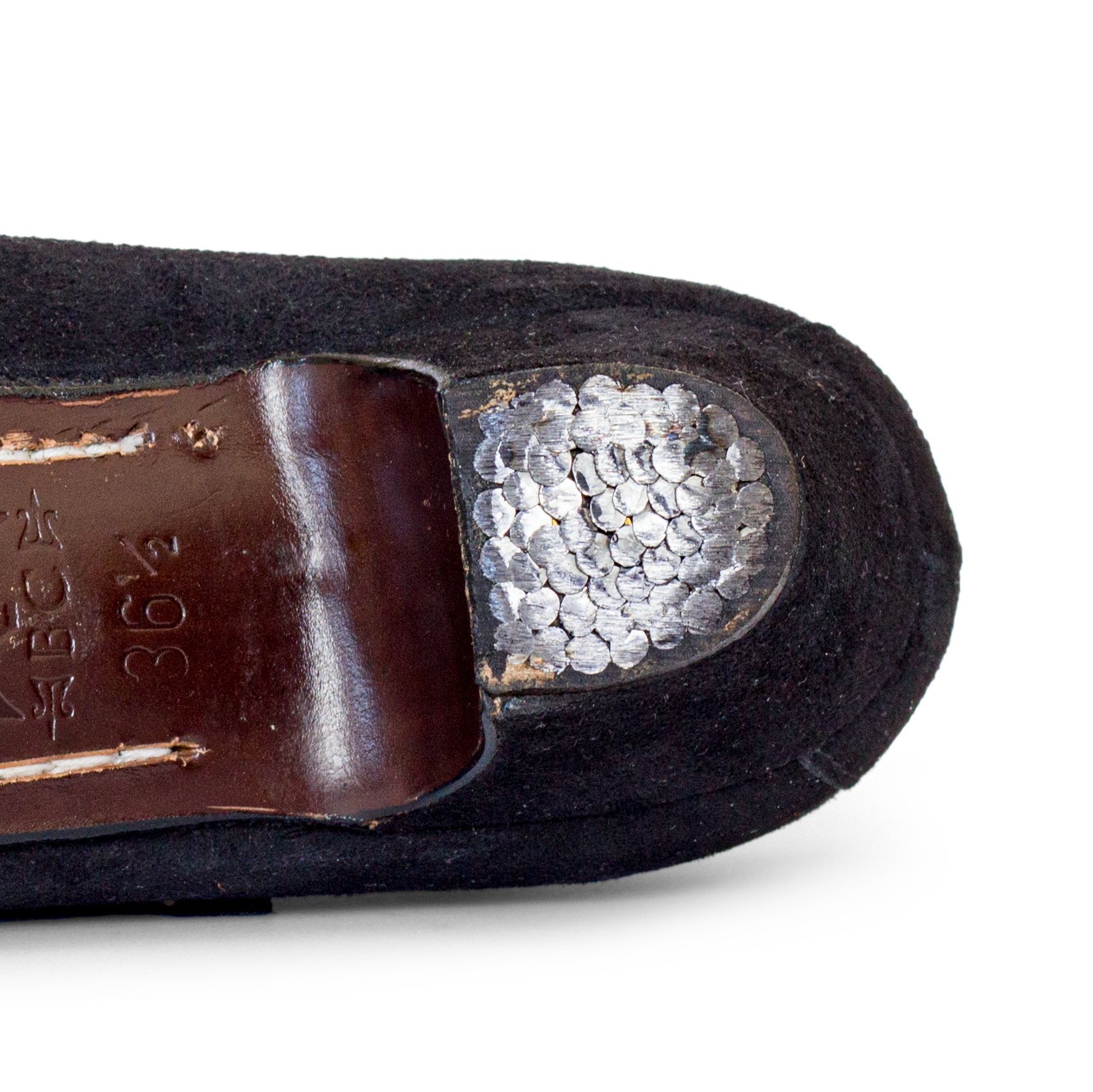 Begona Cervera Salon Correa M01 Wildleder Flamenco Schuhe Schwarz 06