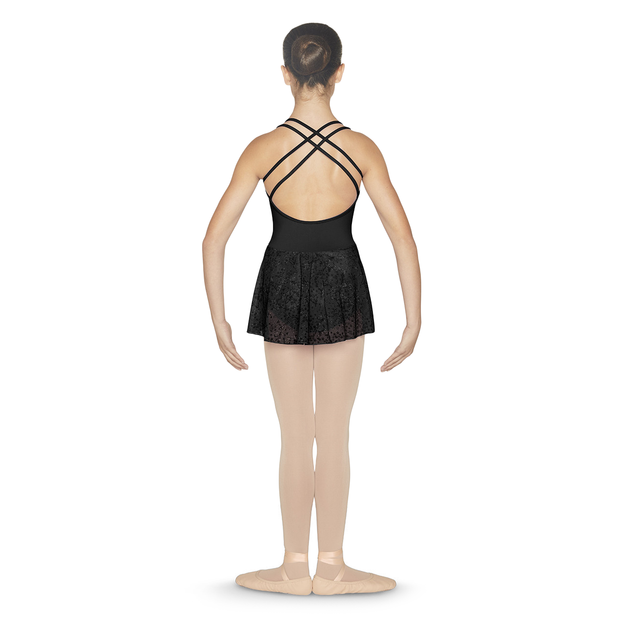 Bloch Cl5587 Black Kinder Ballettkleid Blumenmuster Schwarz 02