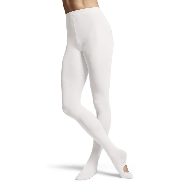 Bloch Contoursoft Adaptoe T0982l Weiche Damen Ballettstrumpfhose Sohlenloch Weiß 01