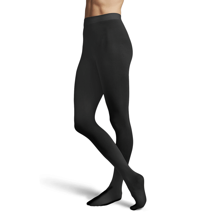 Bloch Contoursoft T0981l Black Ballettstrumpfhose Mit Fuß Schwarz 01