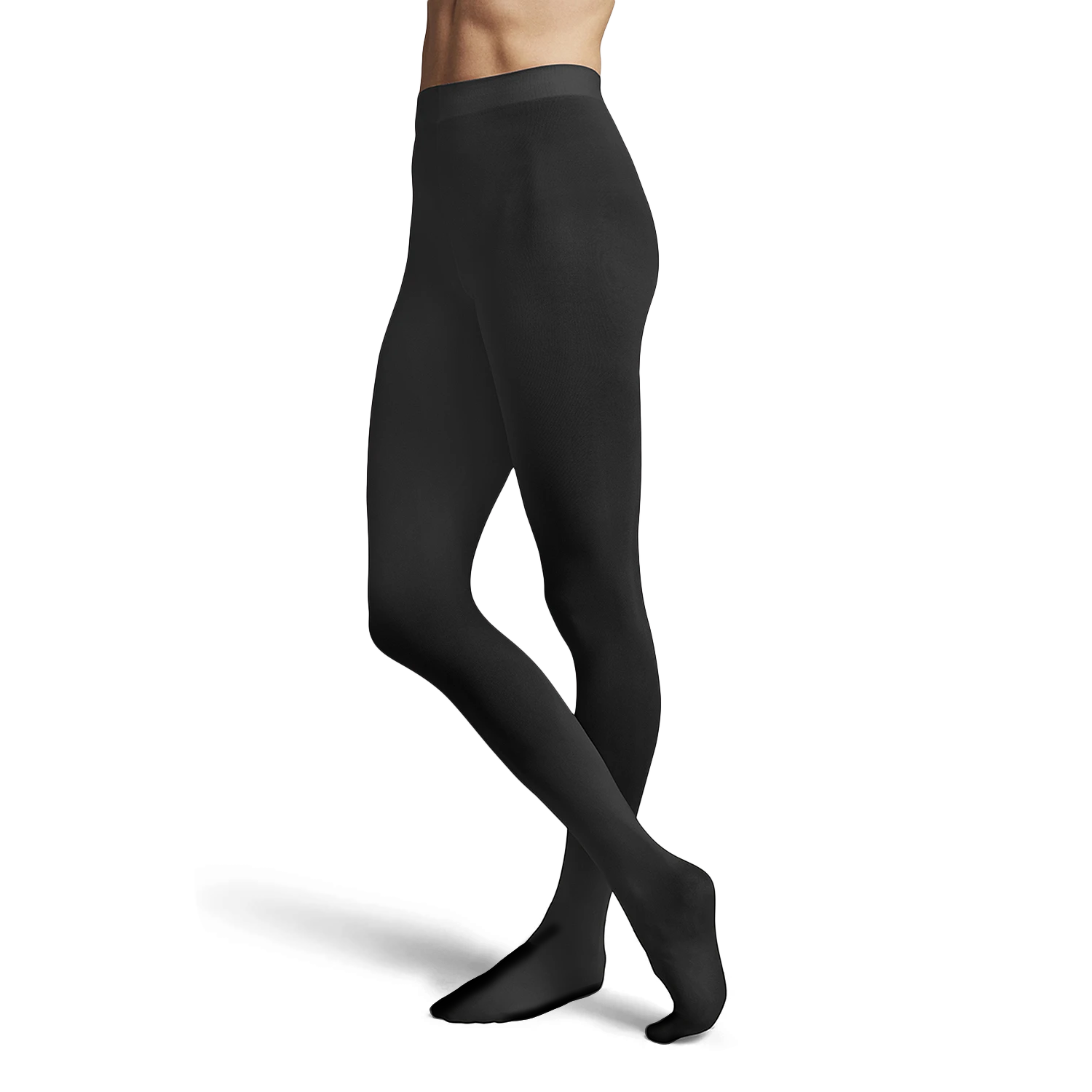 Bloch Contoursoft T0981l Black Ballettstrumpfhose Mit Fuß Schwarz 01