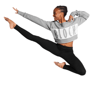 Bloch Ft5188 Grey Warm Up Top Bloch Logo 01