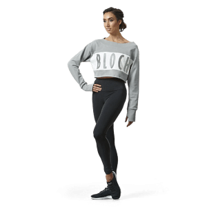 Bloch Ft5188 Grey Warm Up Top Bloch Logo 02