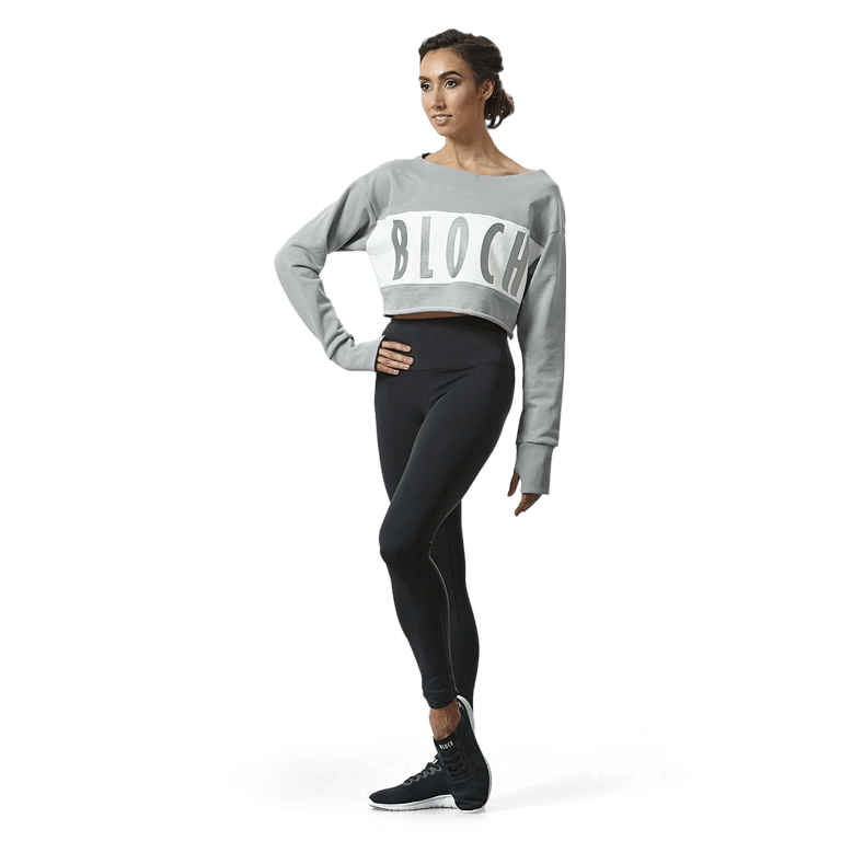 Bloch Ft5188 Grey Warm Up Top Bloch Logo 02