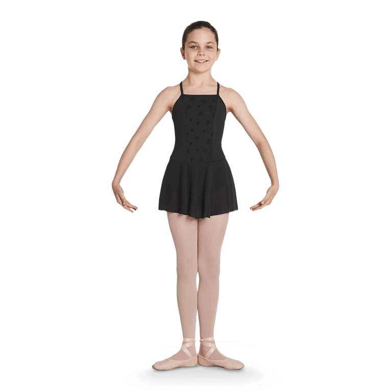 Bloch Jeana Cl5767 Black Spaghetti Träger Ballettkleid Für Mädchen Schwarz 01