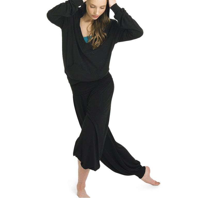 Bloch Movement P9028 Black Tanzhose Mit Bündchen Schwarz 01