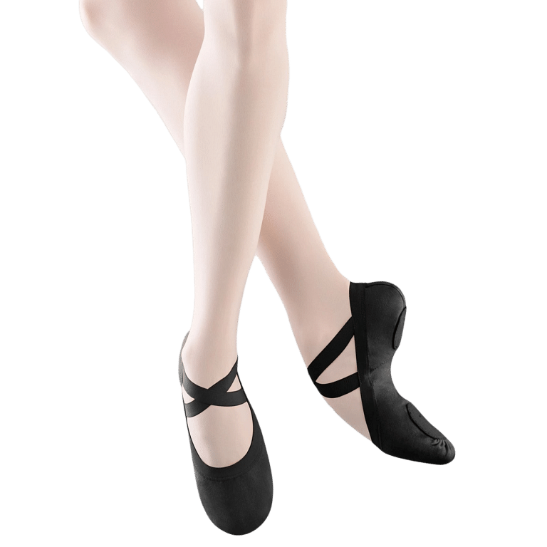 Bloch Pro Elastic S0621l Black Leinen Ballettschlaepchen Schwarz 01